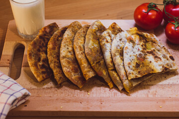 Turkish lahmacun, turkish traditional dish, turkish street food