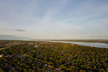 Barrie sunset photos with centennial park and lake Simco in view