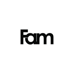 fam letter original monogram logo design