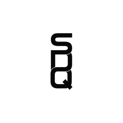 sdq letter original monogram logo design