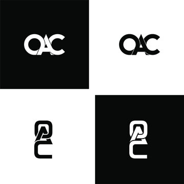 oac letter original monogram logo design set