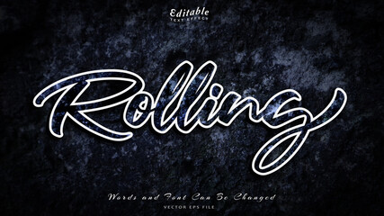 rolling editable text effect