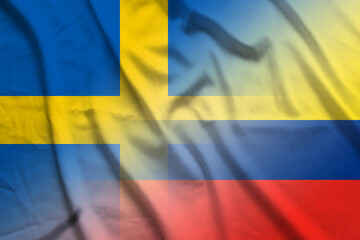 Sweden and Colombia political flag transborder contract COL SWE