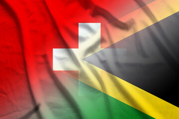 Switzerland and Jamaica political flag transborder contract JAM CHE