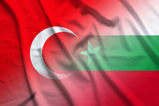 Turkey and Bulgaria government flag transborder contract BGR TUR