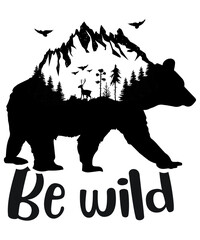 Plakat Be Wild T-shirt Design Welcome to my Design, I am a specialized t-shirt Designer.Description : ✔ 100% Copy Right Free ✔ Trending Follow T-shirt Design. ✔ 300 dpi regulation Source file ✔ Easy to 