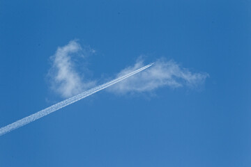 Jet high in the sky