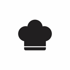 Simple chef hat icon vector isolated on white background