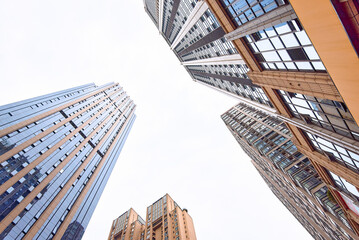 Fototapeta na wymiar High-rise buildings in the financial city of Chengdu, China
