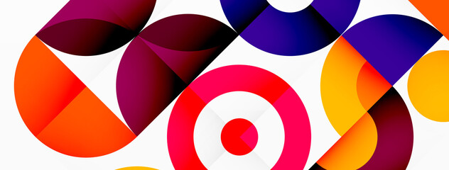 Colorful circle abstract background. Template for wallpaper, banner, presentation, background