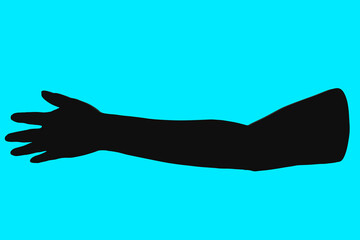 Cartoon illustration of a black ARM