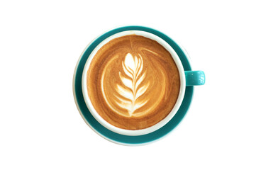 cup of coffee on white background