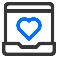 valentine shopping icon illustration
