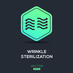 Creative (Wrinkle sterilization) Icon, Vector sign.