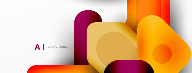 Colorful geometric shapes lines, squares and triangles. Abstract background for wallpaper, banner or landing page