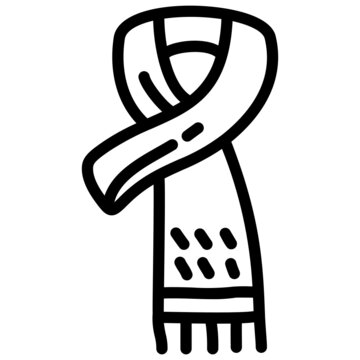 black scarf icon clip art preview