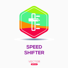 Creative (Speed shifter) Icon, Vector sign.