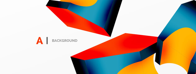 Abstract background - 3d abstract shape. Wallpaper for concept of AI technology, blockchain, communication, 5G, science, business