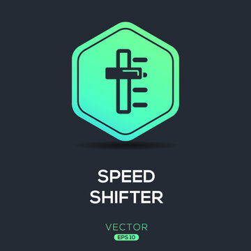 Creative (Speed shifter) Icon, Vector sign.
