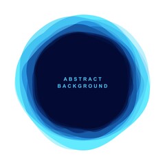 Ocean sea blue circular wave background