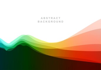 Abstract flowing ripples rainbow wave background
