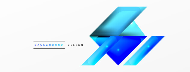 Dynamic 3d geometric abstract background. Triangles and other simple forms composition. Vector Illustration For Wallpaper, Banner, Background, Card, Book Illustration, landing page