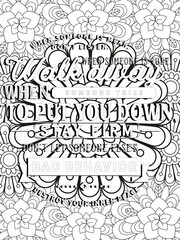 Life is good. Quote coloring page. Affirmation coloring. Vector illustration.