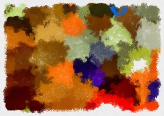 Illustration style background image abstract pattern various vibrant colors watercolor style illustration impressionist painting.