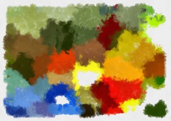 Illustration style background image abstract pattern various vibrant colors watercolor style illustration impressionist painting.