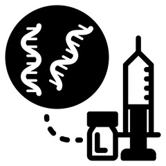 RNA vaccine glyph icon - obrazy, fototapety, plakaty