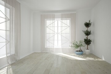 Modern interior design. 3D illustration