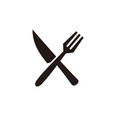 Fork and knife, eat vector icon symbol