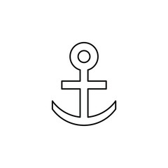 Anchor, Port Thin Line Icon Vector Illustration Logo Template. Suitable For Many Purposes.