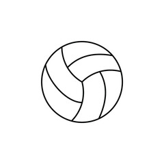 volley, Ball, Volleyball, Sport, Game Thin Line Icon Vector Illustration Logo Template. Suitable For Many Purposes.