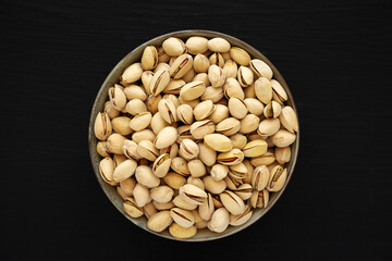 Roasted and Salted Pistachio in Shell. Close-up.