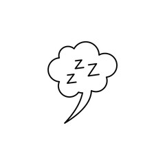 Sleep, Nap, Night Thin Line Icon Vector Illustration Logo Template. Suitable For Many Purposes.