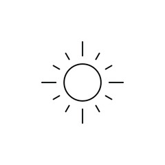 Sunrise, Sunset, Sun Thin Line Icon Vector Illustration Logo Template. Suitable For Many Purposes.