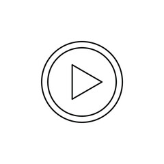 Video, Play, Film, Player, Movie Thin Line Icon Vector Illustration Logo Template. Suitable For Many Purposes.