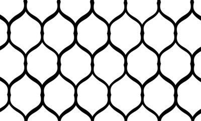
big iron fence net pattern black and white colour