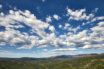 clouds over the mountains