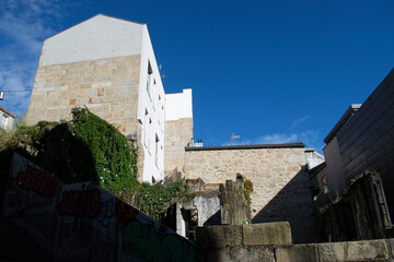 Ruinas de casco histórico de Vigo, Galicia.
