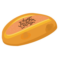 明太フランスのイラスト（ベクター）