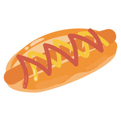 ホットドックのイラスト（ベクター）