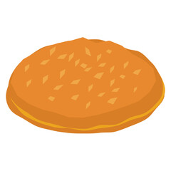 カレーパンのイラスト（ベクター）