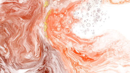 Vector coral banner. Hand drawn abstract paint brush stroke.