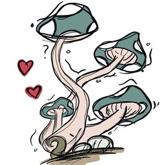 Mushroom isolated on white background. Mushroom icon. Mushroom symbol.