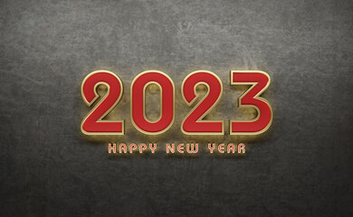 New Year 2023 Creative Design Concept - 3D Rendered Image	