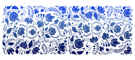 Gzhel ornament, sketch for your design