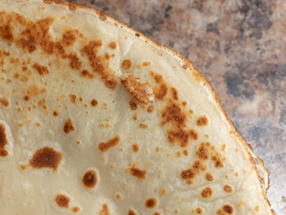 Pan fried pancake as a background.