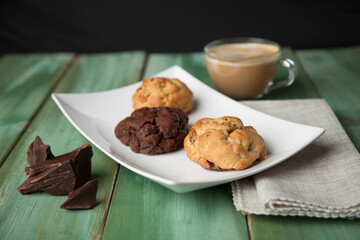 Homemade Chocolate Chip Cookies, front view